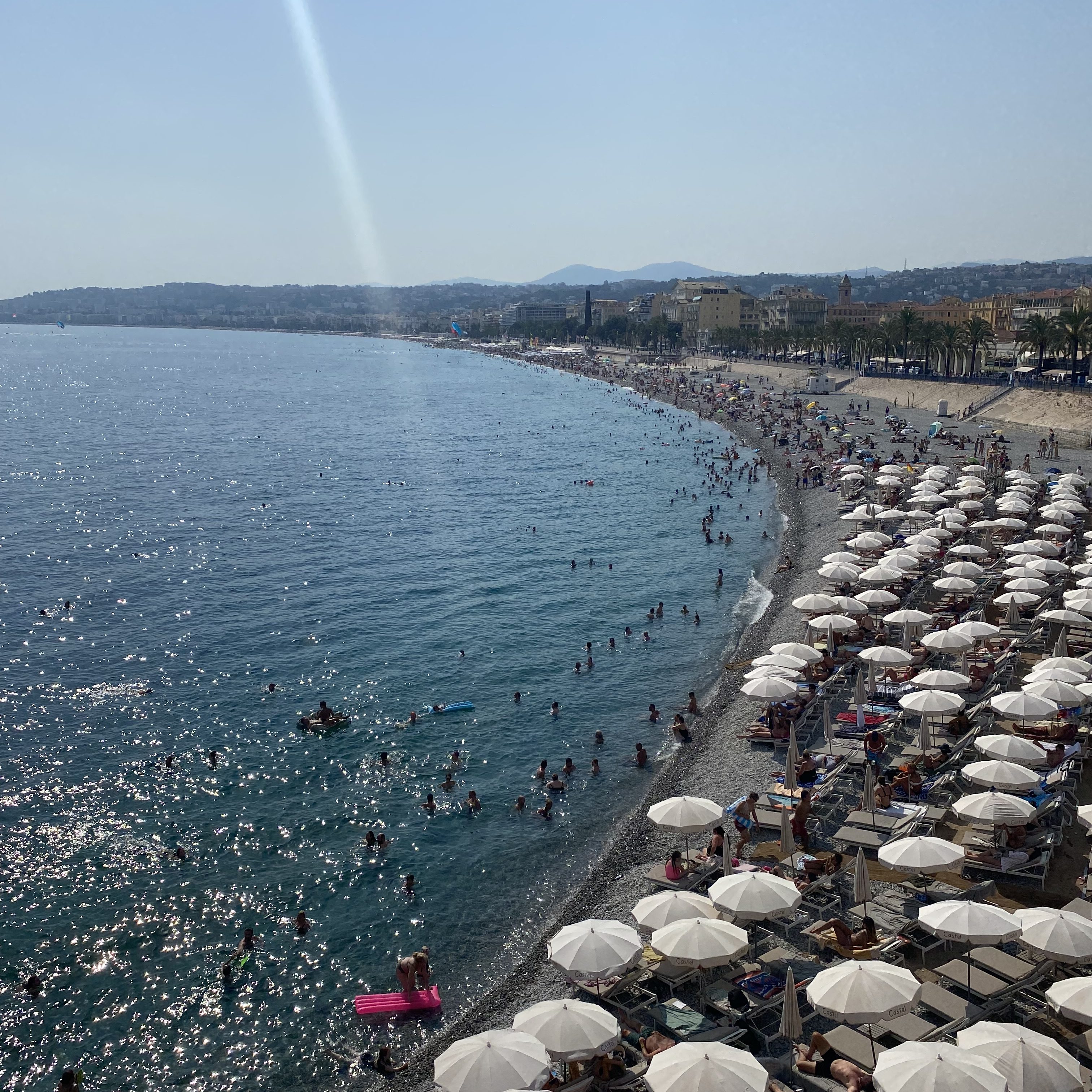 Nice, France, view on the Promenade des anglais